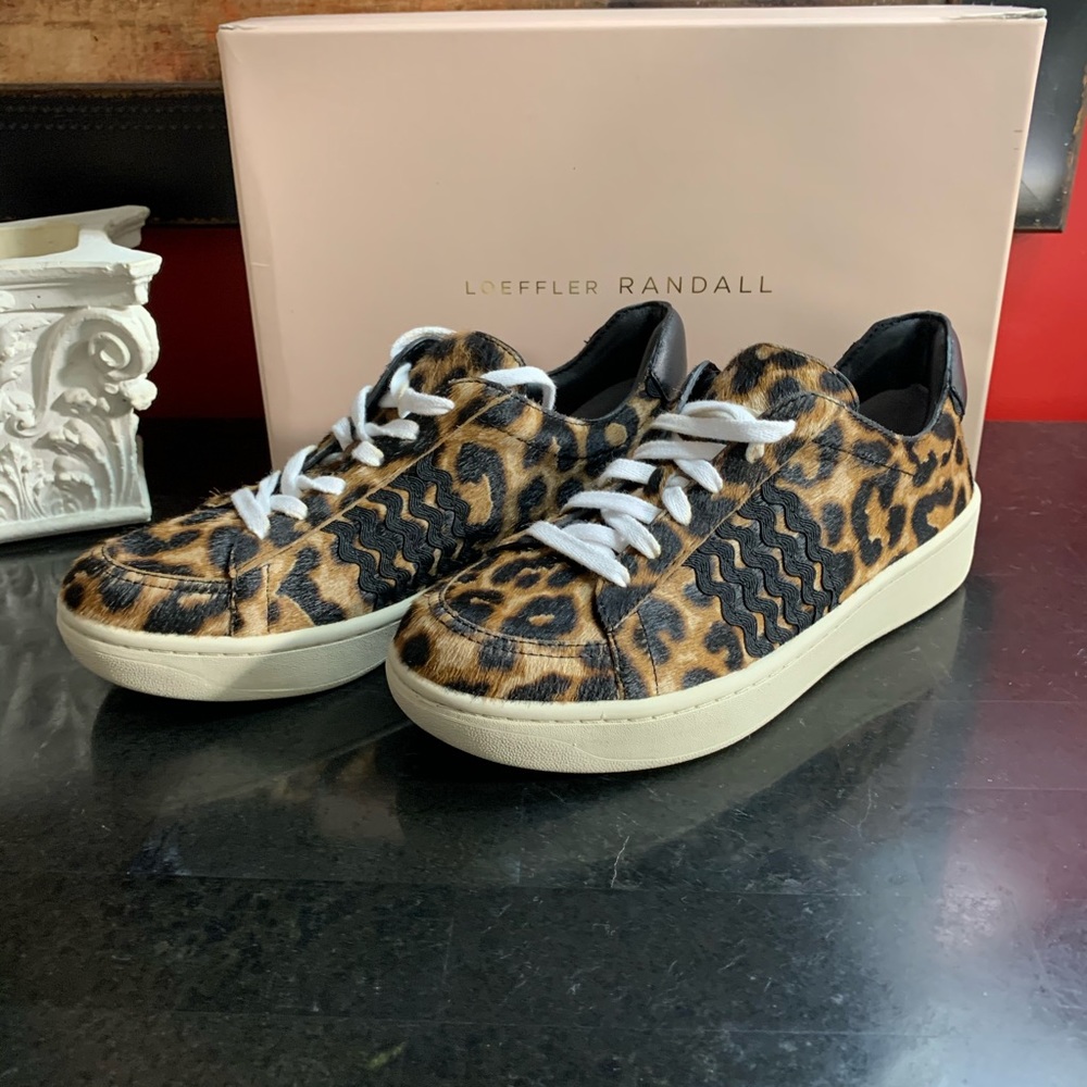 Loeffler Randall NIB! Leopard Sneakers $395 - Picture 14 of 16